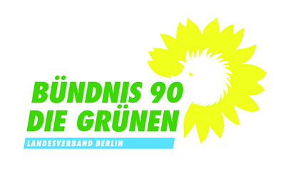 Logo des Landesverbands von Bündnis 90/Die Grünen Berlin mit weißem Hintergrund Logo des Landesverbands von Bündnis 90/Die Grünen Berlin mit weißem Hintergrund